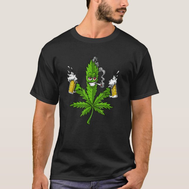T-shirt Hommes Pour Vie Bière Et Mauvaise Herbe Internatio (Devant)