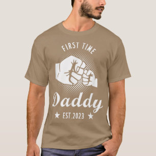 T-shirt Hommes Première Fois Papa Est 2023 Papa Grossesse