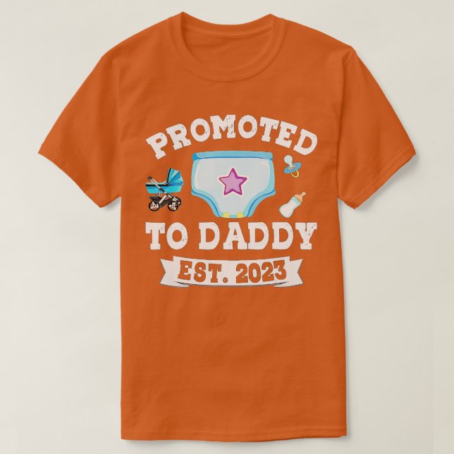 T-shirt Hommes Promus À Daddy 2023 Première Fête des pères (Design devant)