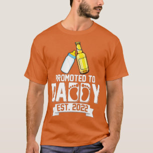 T-shirt Hommes Promus À Daddy Est 2022 Pères Première Fois