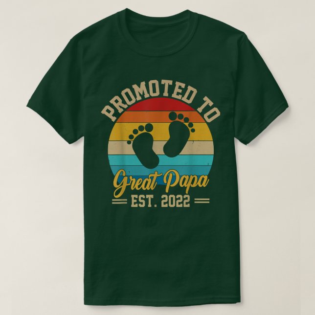 T-shirt Hommes promus à Great Papa 2022 Retro Funny Pregn (Design devant)