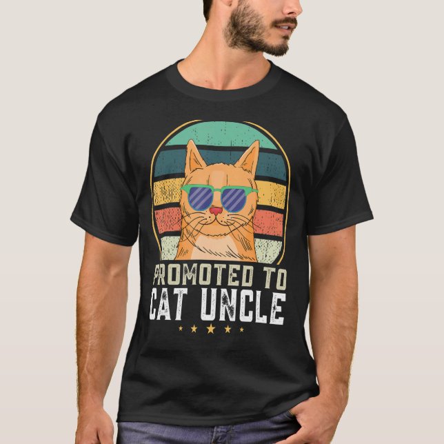 T-shirt Hommes promus à l'oncle de chat (Devant)