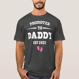 T-shirt Hommes promus à papa 2022 Bientôt être papa fille