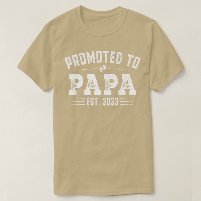 T-shirt Hommes Promus À Papa 2023 Bientôt Être Grand-Père  (Design devant)