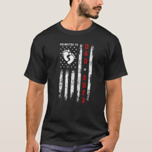 T-shirt Hommes Promus À Papa 2023 Fête des pères Drapeau U