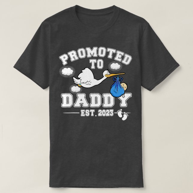T-shirt Hommes promus à papa 2023 Première fois Da du Père (Design devant)