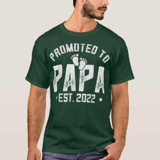 T-shirt Hommes Promus À Papa Est 2022, Grossesse Amusante 