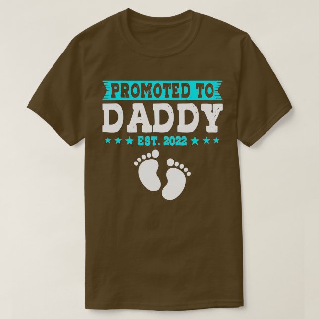 T-shirt Hommes Promus À Papa Est 2022 Père Première Fois' (Design devant)
