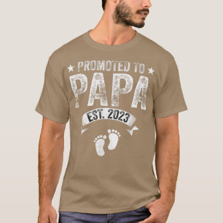 T-shirt Hommes Promus À Papa Est 2023 Drôle Nouveau Grand-