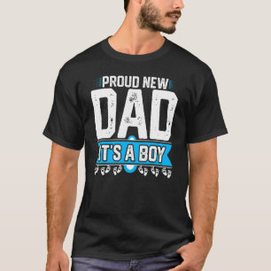 T-shirt Hommes Promus À Papa Genre Révèle Fière Nouveau Pè