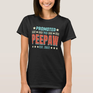 T-shirt Hommes Promus À Peepaw Grand-pa Grossesse Révélati
