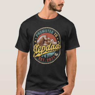 T-shirt Hommes Promus À Stepdad 2023 Pour Nouveau Papa Pre