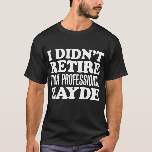 T-shirt Hommes Retraités Professionnel Zayde Juif Yiddish (Devant)
