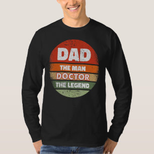 T-shirt Hommes Retro Légende Vintage Papa Docteur Grandpa 