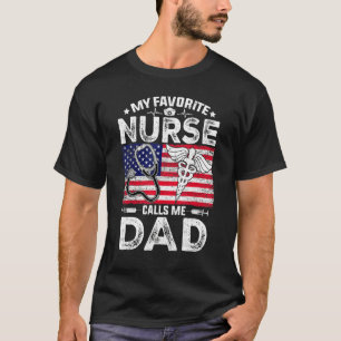 T-shirt Hommes Rétro Mon Infirmière Favorite M'Appelle X00