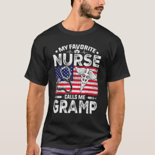 T-shirt Hommes Rétro Mon Infirmière Préférée M'Appelle Gra