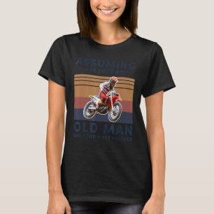 T-shirt Hommes Rétro Supposant que je ne suis qu'un vieil
