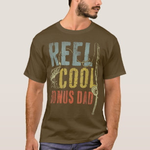 T-shirt Hommes Rétro Vintage Bobine Cool Bonus Papa Pêche 