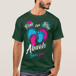T-shirt Hommes Rose Ou Bleu Abuelo Vous Aime Genre Révéler