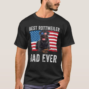 T-shirt Hommes Rottweiler Papa Américain Drapeau Drapeau P
