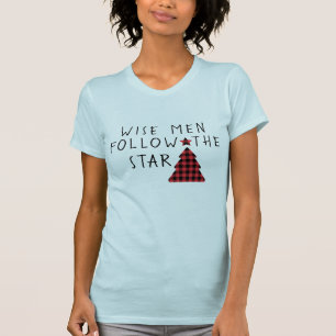 T-shirt Hommes Sages Religieux Noël Arbre Étoile Femmes