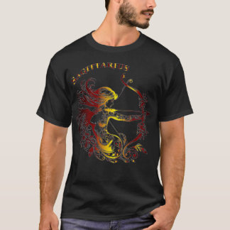 T-shirt Hommes Sagittaire Chemise Noire
