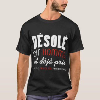 T-shirt Hommes Saint Valentin Humour cadeau Désolé cet hom