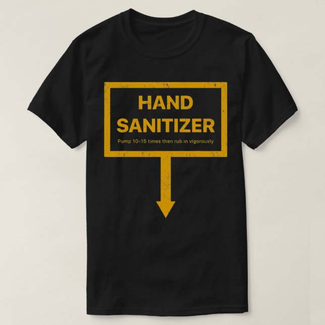 T-shirt Hommes Sanitizer main drôle adulte jaune humour ho (Design devant)