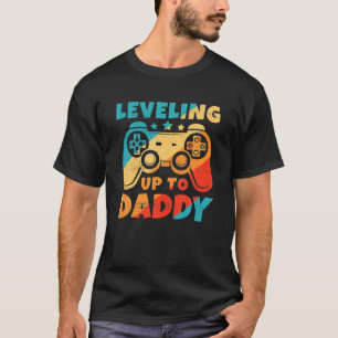 T-shirt Hommes Se Levelant Jusqu'À Papa Gamer Papa Grosses