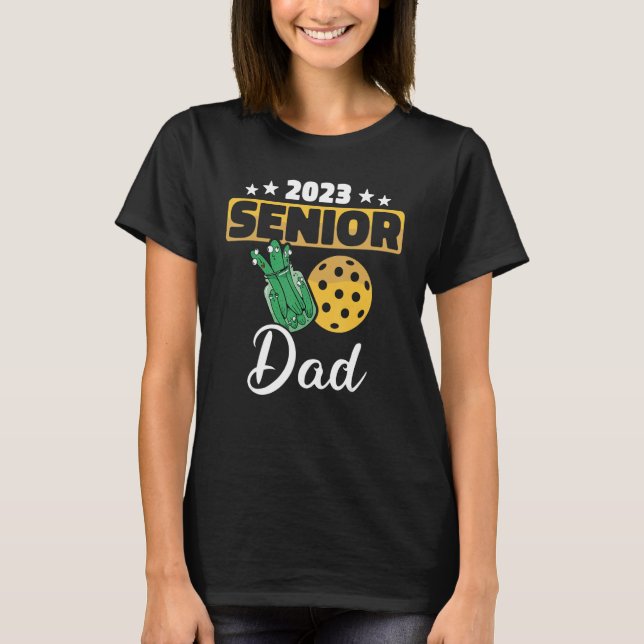 T-shirt Hommes Senior Pickleball Papa Paddles Pickleball J (Devant)