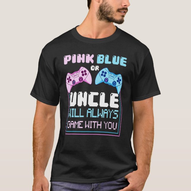 T-shirt Hommes Sexe Révéler Jeu Rose Ou Bleu Oncle Will (Devant)