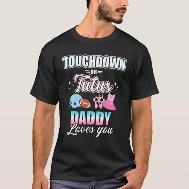 T-shirt Hommes Sexe Révéler Touchdowns Ou Correspondant Pa (Devant)