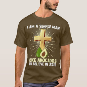 T-shirt Hommes Simple Homme Comme Avocados et croire en Jé
