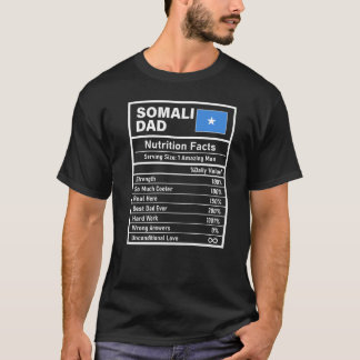 T-shirt Hommes Somalien Papa Nutrition Facts Fête des père