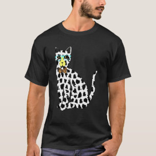 T-shirt Hommes Stylish Kitten Animaux Pointés Chat À Sungl