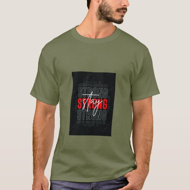 T-SHIRT HOMMES T CHEMISE CLASSIQUE/ DESIGN FORT (Devant)