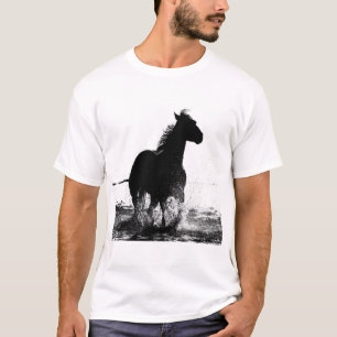 T-shirt Hommes T Chemises Moderne Cheval Cheval Pop Art
