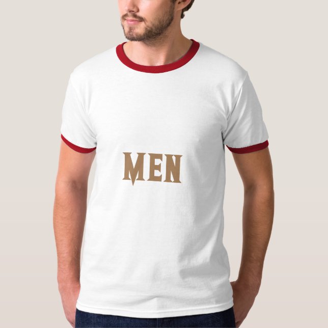 T-shirt Hommes Texte Personnalisé Lumière Brown Couleur Ba (Devant)