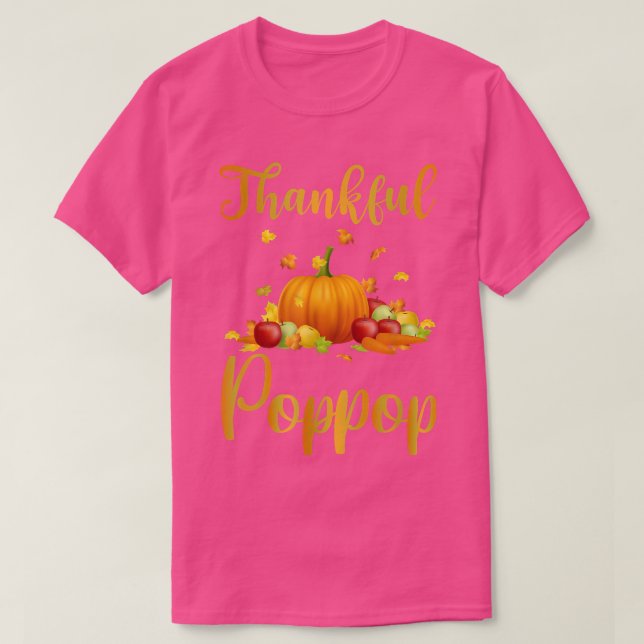 T-shirt Hommes Thankful Poppop Funny Matching Famille Than (Design devant)