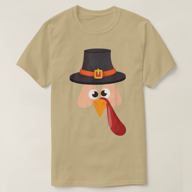 T-shirt Hommes Thanksgiving Pilgrim Turquie costume fille  (Design devant)