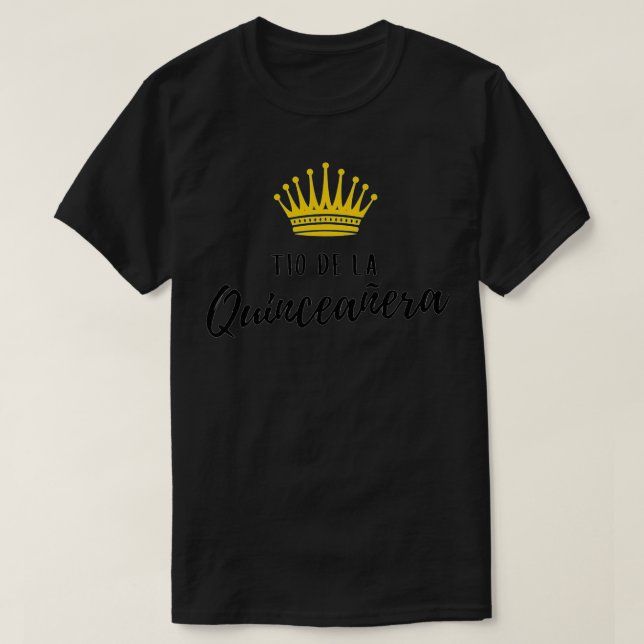 T-shirt Hommes Tia Oncle Quince Quinceanera Anniversaire 1 (Design devant)