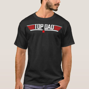 T-shirt Hommes Top Papa 80s Père Air Humour Gun Genu