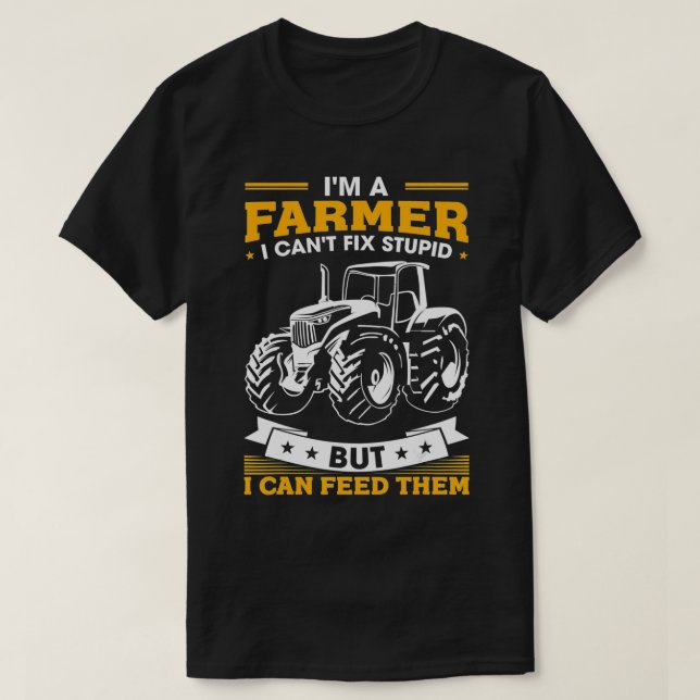 T-shirt Hommes Tracteur agricole Aime Je suis agriculteur  (Design devant)