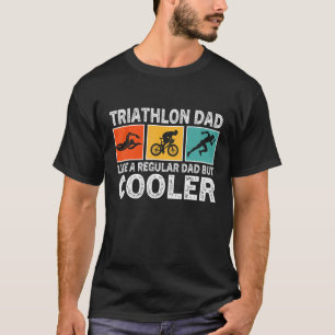 T-shirt Hommes Triathlon Pour Hommes Papa Swim Vélo Run Tr