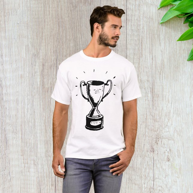 T-shirt Hommes Trophées Noirs Et Blancs (Créateur téléchargé)