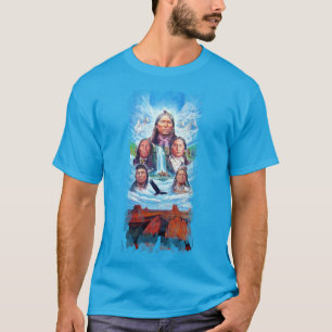 T-shirt Hommes Turquoise Blue Famous Amérindiens