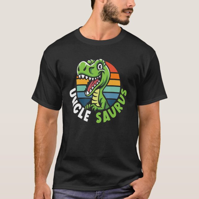 T-shirt Hommes Unclesaurus Oncle Saurus Rex Dinosaur Match (Devant)