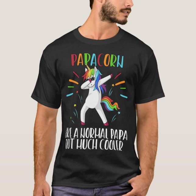 T-shirt Hommes Unicorn Papa Fille Anniversaire Fête Vêteme (Devant)