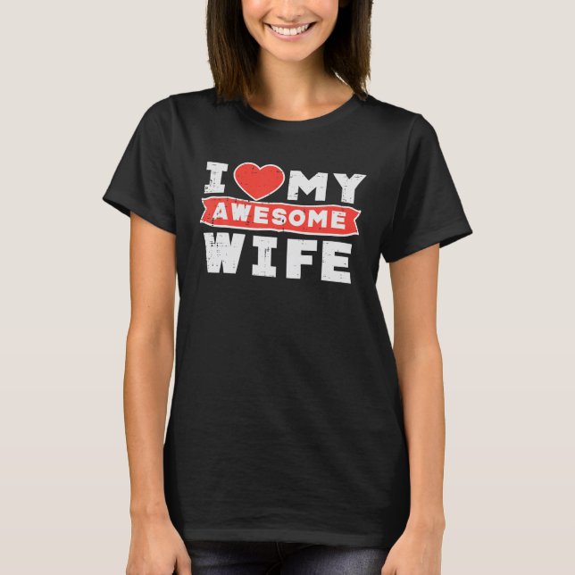 T-shirt Hommes Valentines Jour J'Aime Mon Étonnant Couple  (Devant)