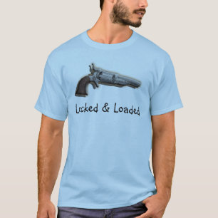 T-shirt Hommes verrouillés d'amants d'arme à feu chargé
